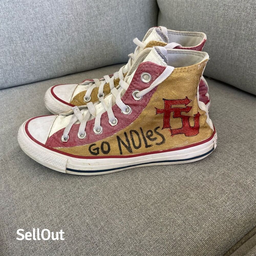 Custom Converse Chuck Taylor High Tops FSU GO NOLES Fear the Spear